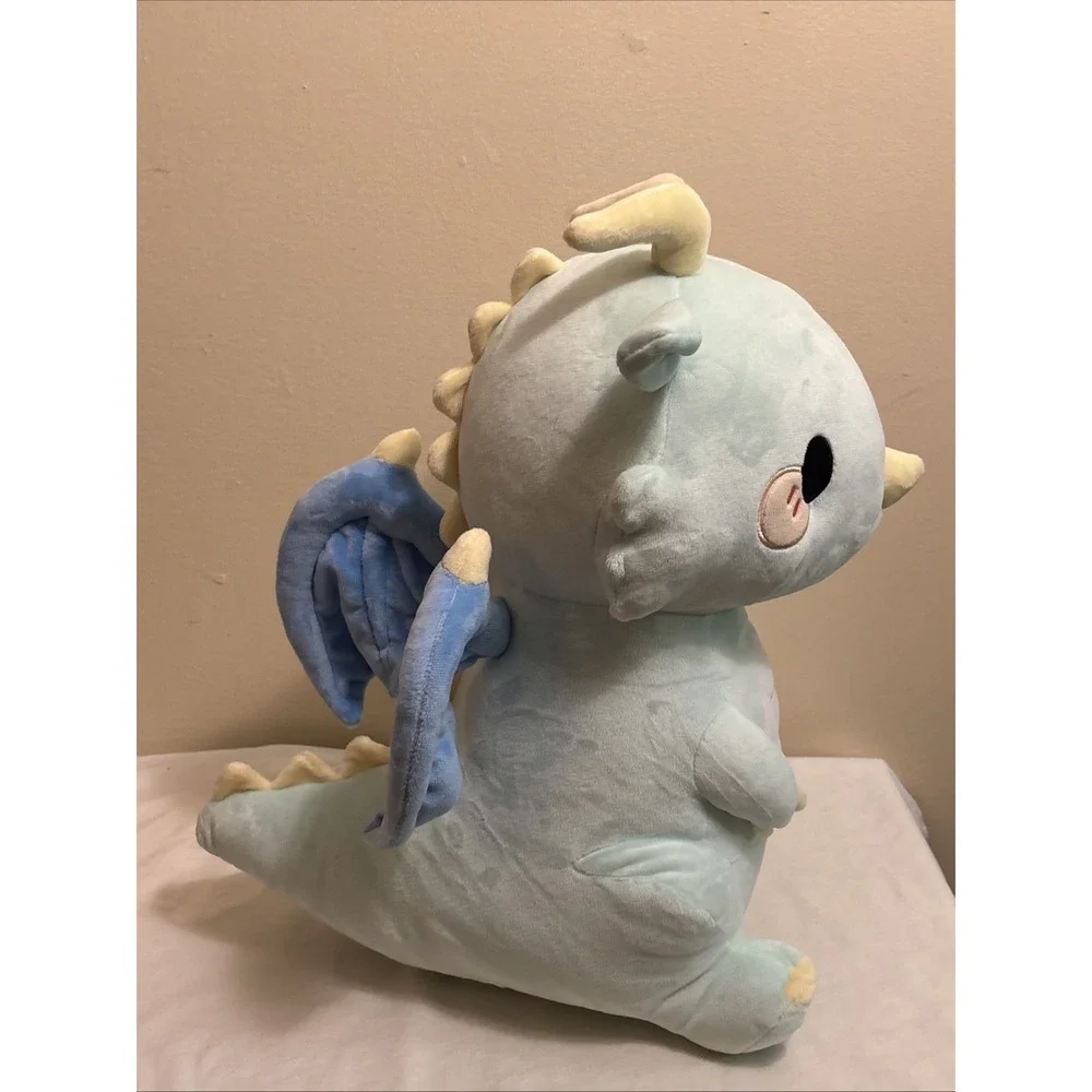 Honeymaru Dragon Plush Light Green Blue Wings Stuffed Animal Toy GS8290 16in